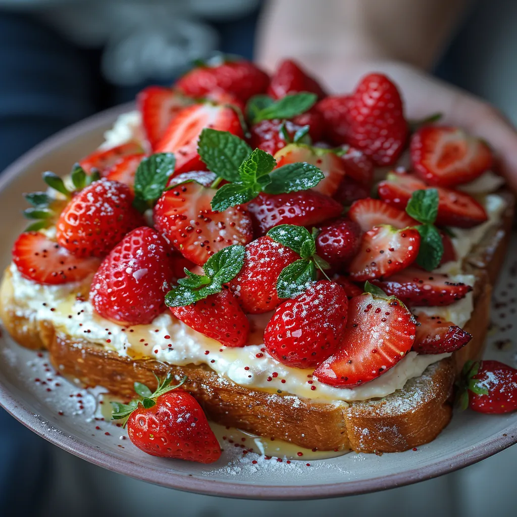 Roasted Strawberry Whipped Ricotta Toast Roasted Strawberry Whipped Ricotta Toast