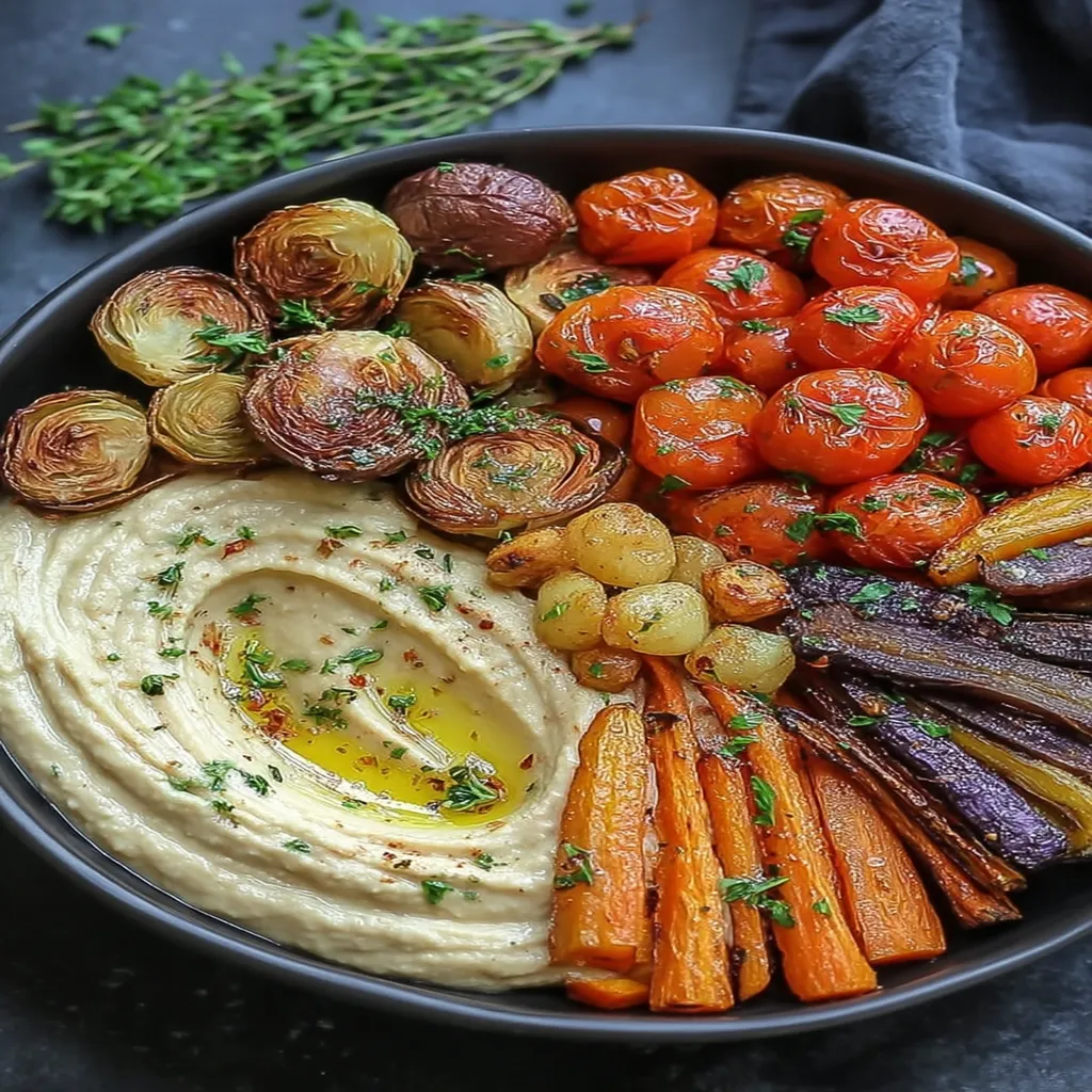 Roasted Veggie and Hummus Bowl