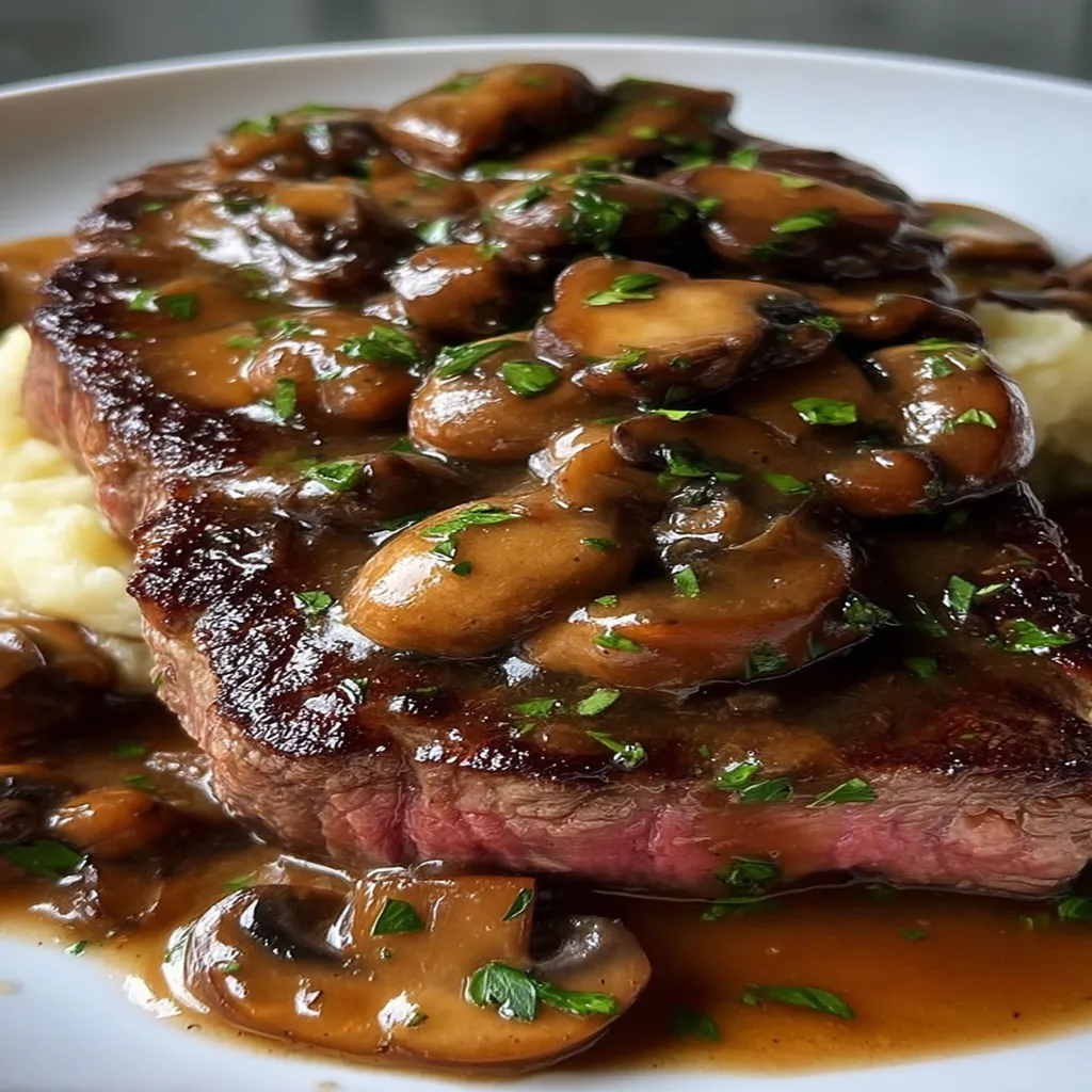 Sirloin Steak with Marsala Mushroom Sauc
