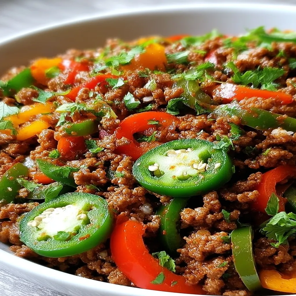 Spicy Jalapeño Popper Mediterranean Ground Beef Stir Fry recipe step-by-step guide
