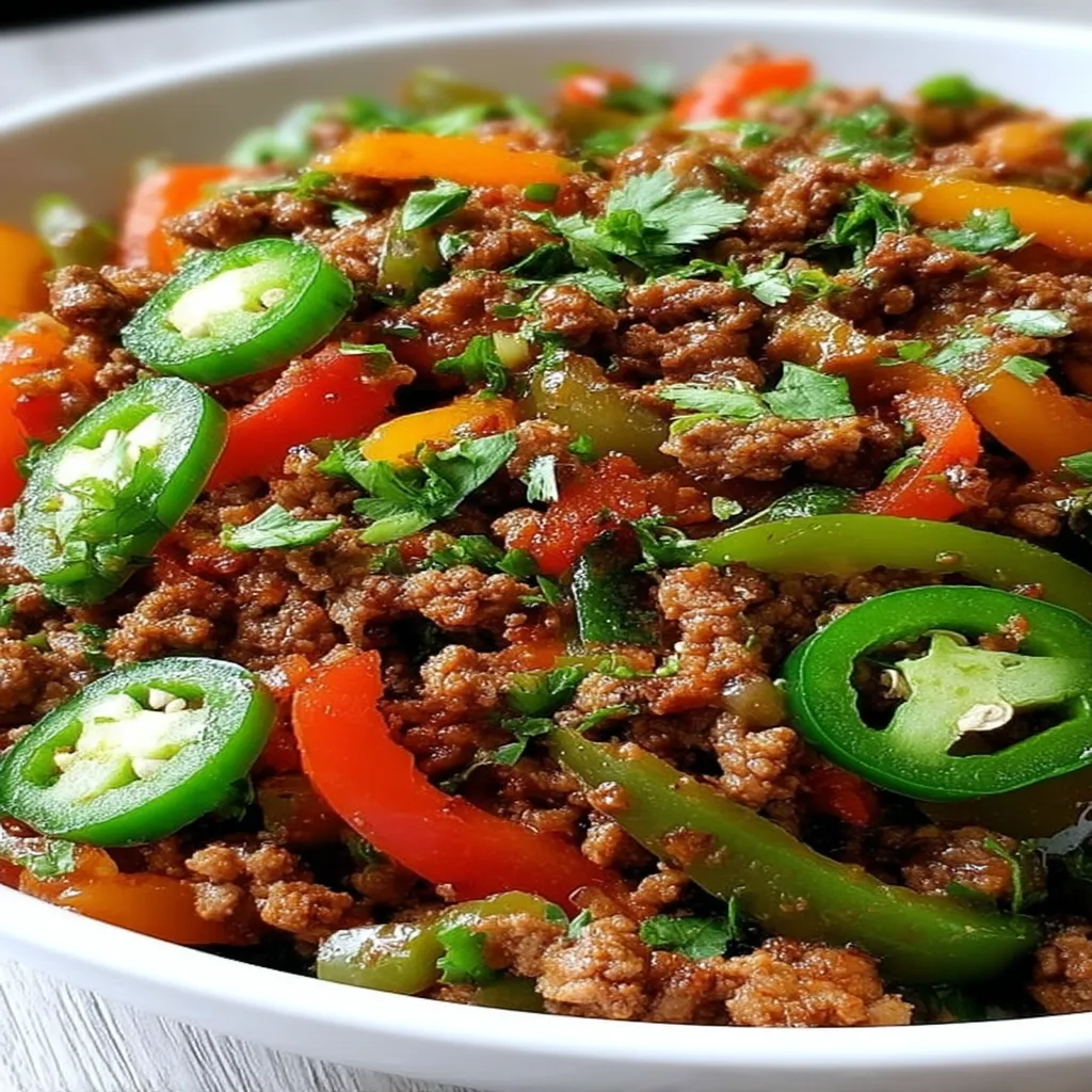 Spicy Jalapeño Popper Mediterranean Ground Beef Stir Fry recipe step-by-step guide