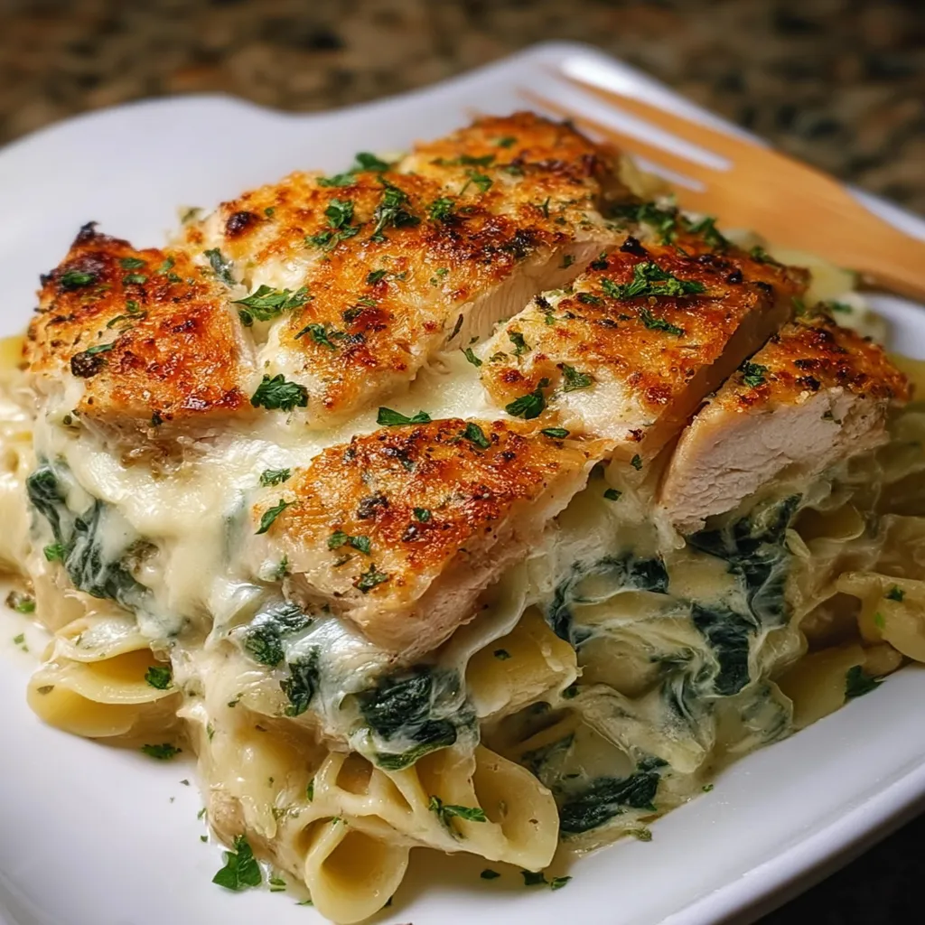 Spinach Artichoke Chicken Casserole