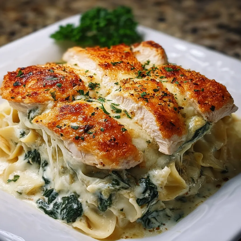 Spinach Artichoke Chicken Casserole