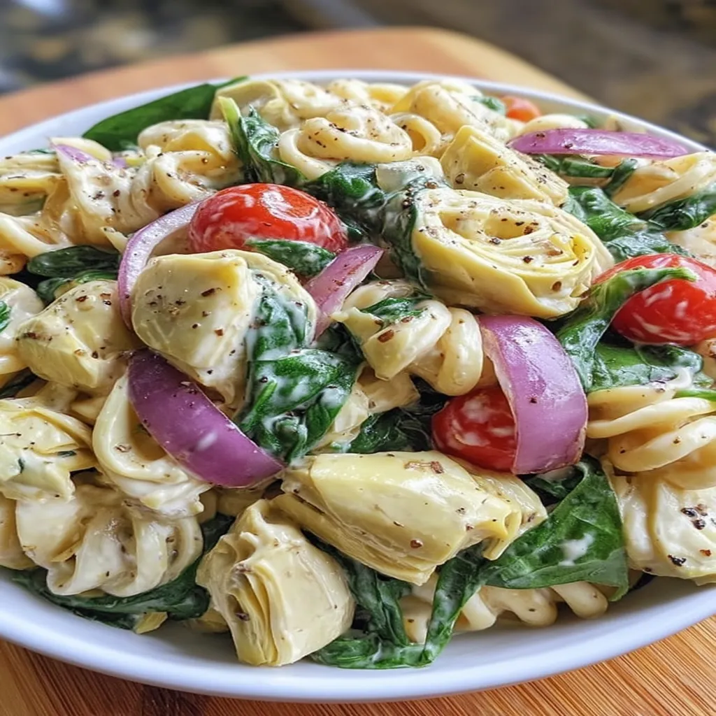 Spinach Artichoke Pasta Salad