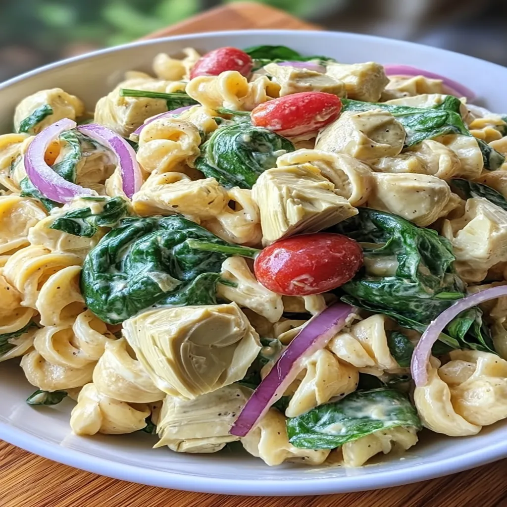 Spinach Artichoke Pasta Salad
