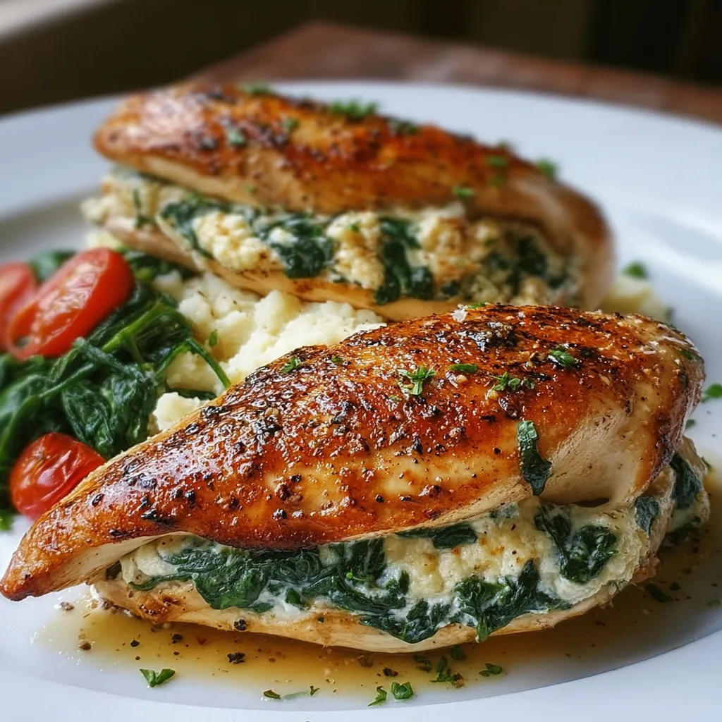 Spinach and Ricotta Stuffed Chicken Breasts Spinach and Ricotta Stuffed Chicken Breasts