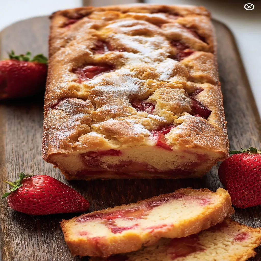Strawberry Rhubarb Pound Cake