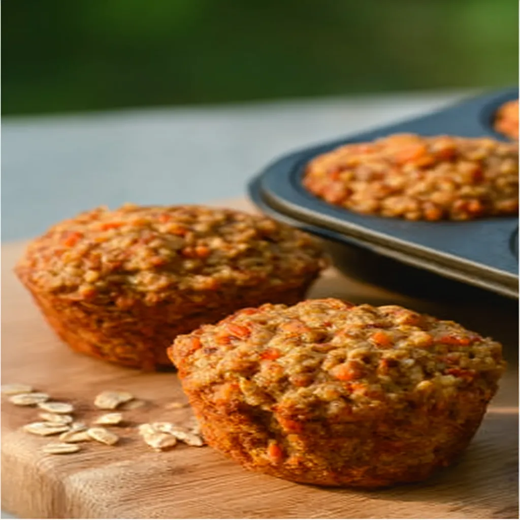 carrot cake, oat muffins, delicious, moist, spiced, baked goods